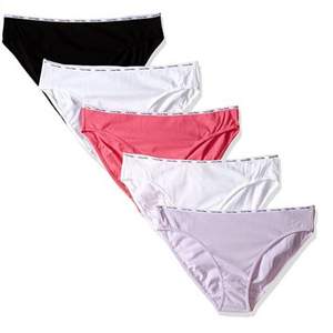 <span>白菜！</span>Calvin Klein 卡爾文·克萊恩 女士彈力棉經(jīng)典三角內(nèi)褲 5條裝