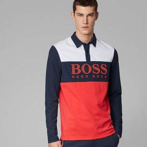 降￥73，Boss Hugo Boss 雨果·博斯 绿标 Plisy 1 男士时尚拼色长袖Polo衫