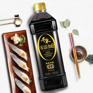 千禾 御藏本酿380天 特级生抽酱油 1L *3件 +凑单品