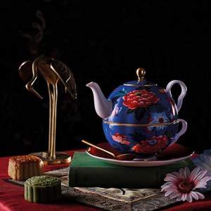 Wedgwood 玮致活 嫣红牡丹系列 骨瓷茶具组套装40032128