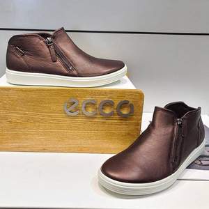 Ecco 愛(ài)步 Soft 7 柔酷7號(hào) 女士牛皮側(cè)拉鏈短靴 440463