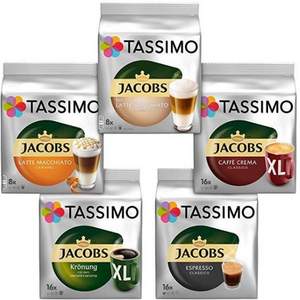 销量第一，Tassimo 什锦胶囊咖啡组合 5袋（共64个）