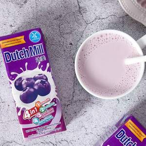 泰国进口，Dutch Mill 达美 蓝莓味 酸奶饮品180ml*4支*2件