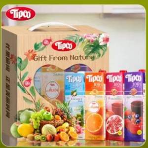 泰国国民果汁品牌，TIPCO 泰宝 NFC纯鲜果汁1L*4瓶礼盒装