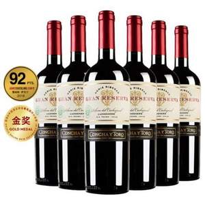 Concha y Toro 干露酒厂 典藏 卡曼纳干红葡萄酒 750ml*7瓶