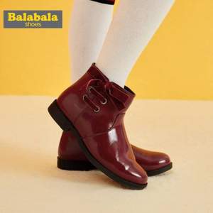 巴拉巴拉 儿童短靴女童加绒马丁靴（33~38码） 2款4色