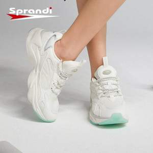 Sprandi 斯潘迪 2020新款女士透气网眼皮革拼接运动鞋