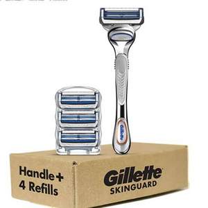 單件免郵，Gillette 吉列 SKIN 云感 手動剃須刀套裝（1刀架+4刀頭）