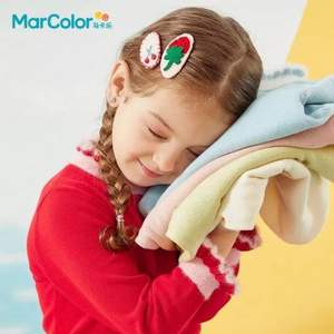 MARCOLOR 马卡乐 2020秋季新款女童半高领套头甜美毛衣（90~140码）多色