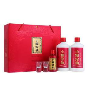 PLUS會(huì)員，小糊涂仙 普仙 52度 濃香型白酒禮盒裝（485ml*2瓶 +100ml）