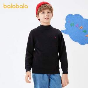 巴拉巴拉 男童中大童2020新款中领毛衣（90~165码）3色