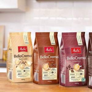销量第一！Melitta 美乐家 Bella Crema 中度烘焙 100%阿拉比卡咖啡豆1000g