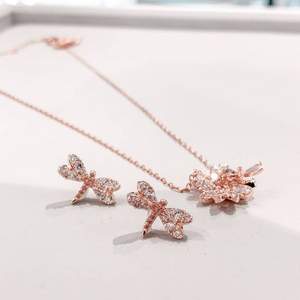 Swarovski 施華洛世奇 ETERNAL FLOWER 愛的花園 項鏈+耳釘套裝 5518141