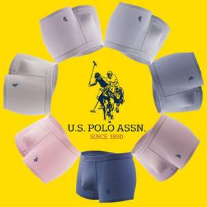 U.S. Polo Assn. 美国马球协会 男士60支精梳棉平角内裤 3条