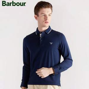 低过海淘，英国皇室御用品牌 Barbour 巴伯尔 男士纯棉长袖POLO衫