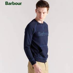 低过海淘，英国皇室御用品牌 Barbour 巴伯尔 男士纯棉针织卫衣 两色