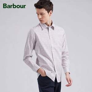 英国皇室御用品牌，Barbour 巴伯尔 男士休闲格子纯棉长袖衬衫 BW14WH005