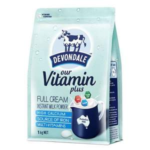 澳大利亚原装进口，DEVONDALE 德运 多维高钙奶粉1kg 