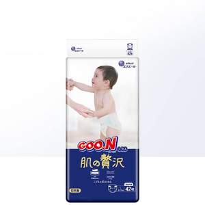 GOO.N 大王 天使奢华肌 婴儿保湿纸尿裤 L42片（多尺码）*3件