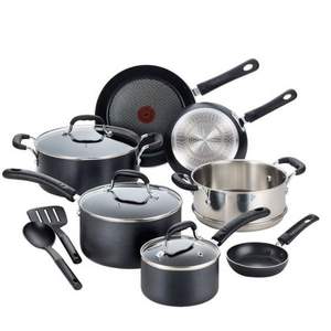 T-fal 特福 2100093595 帶火紅點(diǎn)不粘鍋12件套