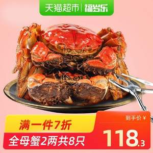福歲樂 鮮活清水大閘蟹 全母2兩*8只