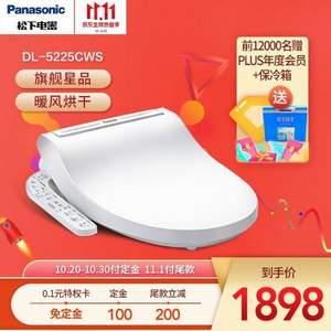 双11预售，Panasonic 松下 即热旗舰款 DL-5225CWS 智能马桶盖