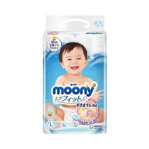 moony 尤妮佳 婴儿纸尿裤 L54片