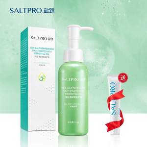 71年海盐世家，SALTPRO 盐致 海盐清新按压式精油液体牙膏+小苏打牙膏（140g+100g）*4件