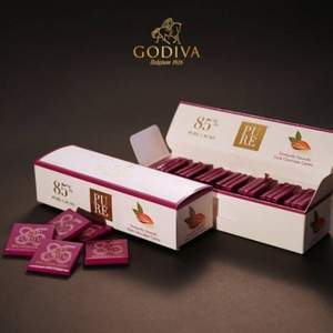 GODIVA 歌帝梵 Pure系列85%浓醇健康黑巧克力 21片*2