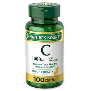 增強(qiáng)免疫力，Nature's Bounty 自然之寶 維生素C+玫瑰果咀嚼片1000mg*100片