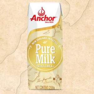 0点开始，Anchor 安佳 全脂早餐纯牛奶 258g*24盒