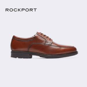 双11预告，Rockport 乐步 Essential Details WP Apron 男士防水真皮正装鞋V82350