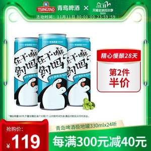 0点开始，青岛啤酒 1903极地罐 经典10度啤酒330mL*24听*2件