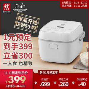 双11预告，Zwilling 双立人 mini电饭煲 2L 2色