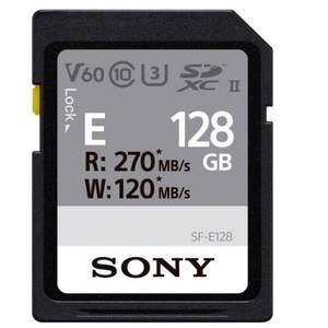 销量第一，SONY 索尼 E系列 SF-E128 UHS-II SD存储卡 128GB