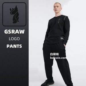 G-STAR RAW 男士Logo Lash背后印花有机纯棉长袖T恤 D17778