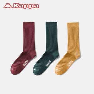 Kappa 秋冬女式保暖加厚抗菌堆堆袜3双 KP0W21 多色