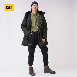 20點開始，CAT 卡特 男士中長款加厚羽絨服