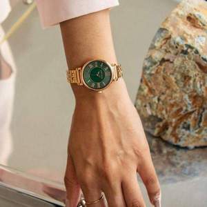 Anne Klein 安妮·克萊因 AK/2158GNRG 女士墨綠石英表 