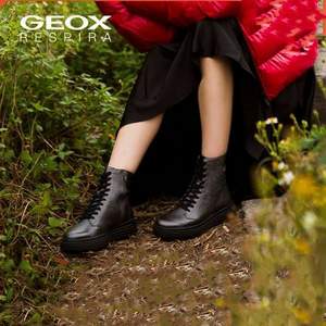 2020秋冬新款，GEOX 健樂士 D PHAOLAE系列 牛皮休閑馬丁靴 D94FDA    