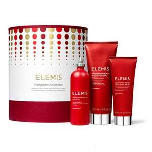 价值£88，Elemis 艾丽美 大溪地鸡蛋花3件礼盒套装（润肤油100ml+沐浴露200ml+护手霜100ml）