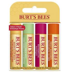秋冬必备，Burt's Bees 小蜜蜂 经典护唇膏 4支装