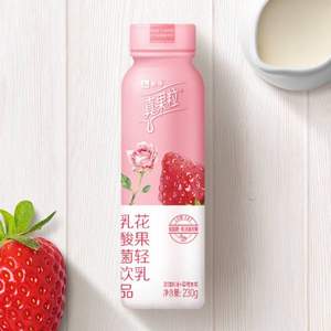 蒙牛 真果粒 花果轻乳乳酸菌饮品230g*10瓶 （玫瑰草莓味/樱花白桃味）
