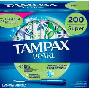 Tampax 丹碧丝 珍珠系列 塑胶导管棉条 大吸收量版 50支*4盒