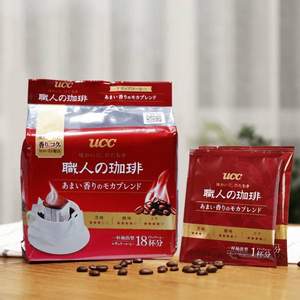 日本進口，UCC 悠詩詩 職人 滴漏式掛耳咖啡粉（醇香摩卡） 7g*18包*2袋