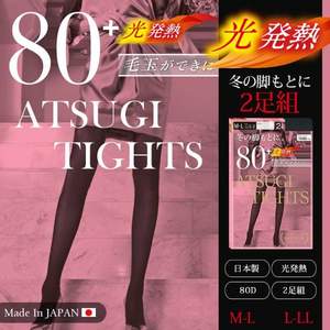 ATSUGI 厚木 TIGHTS 80D发热袜连裤袜 FP98812P 2双装 