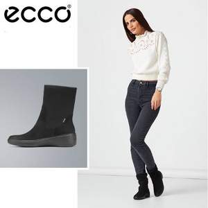 2020新款，ECCO 爱步 柔酷7号 女士Gore-tex防水中筒骑士靴 470953