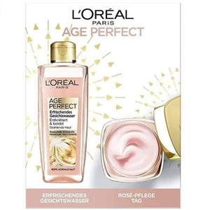 L'Oreal Paris 欧莱雅 金致臻颜牡丹奢养粉研套装（日霜50mL+柔肤水200mL）