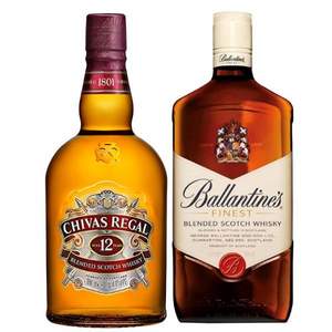 0点开始，Chivas 芝华士 12年苏格兰威士忌1000ml+百龄坛特醇1000ml 套装（内含精美赠品） 