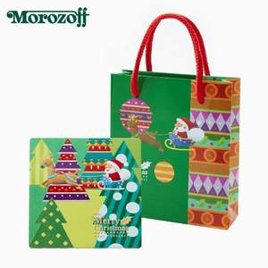 日本进口顶级曲奇，Morozoff 圣诞限量款杏仁曲奇饼干礼盒59g 送手提袋